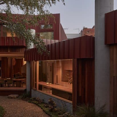 MRTN Architects Extends Melbourne Home with Cluster of Red-Brick Volumes