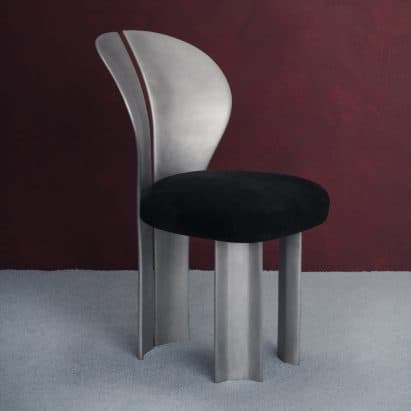 Studio NRG Designs the Lilium Chair Out of Recycled Metal Car Rims