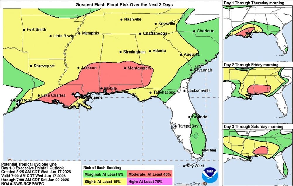 MAPPED: Tropical Storm Arthur Takes Shape as Houston Weather Intensifies and Homeowners Prepare for Flash Flooding