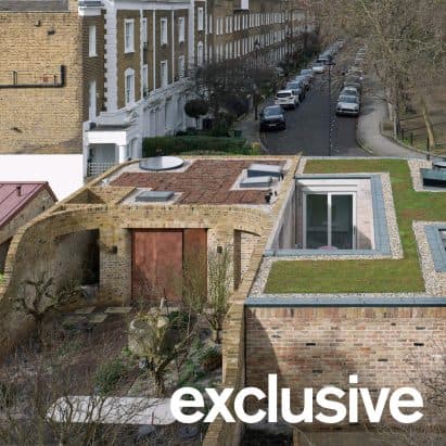 Garden Walls Conceal a Stunning Compact London House by Inglis Badrashi Loddo